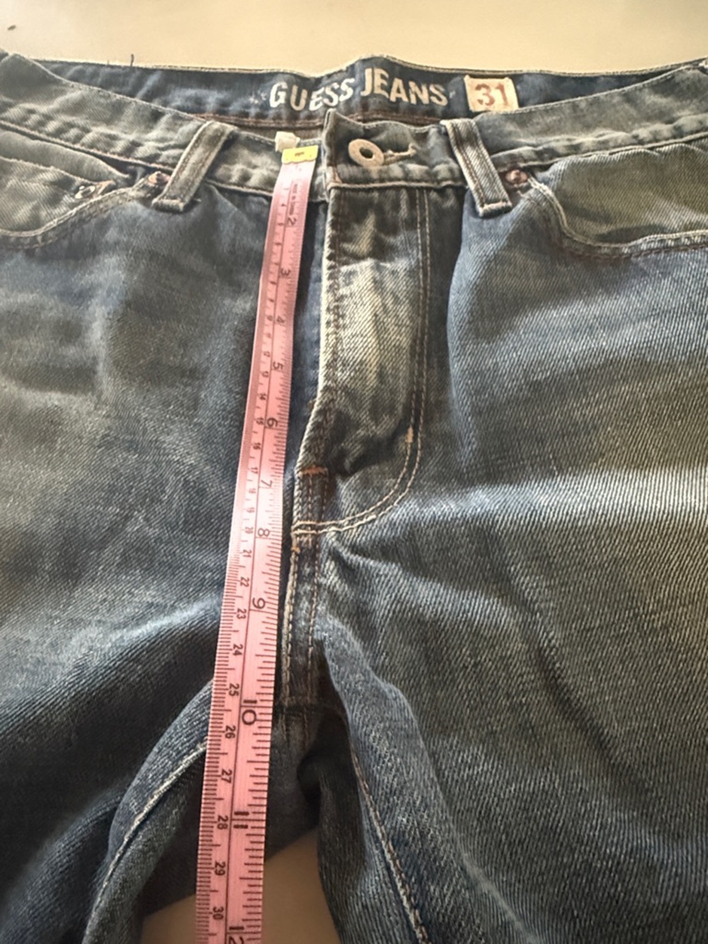 Guess Men’s Blue bootcut Straight Jeans size 31 - Picture 10 of 11